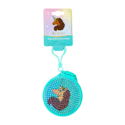 Afro Unicorn PopUp Hairbrush Keychain AU130, Color Blue JCPenney
