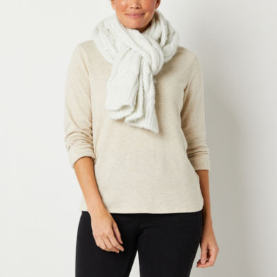 Liz Claiborne Cable Knit Oblong Scarf JCPenney