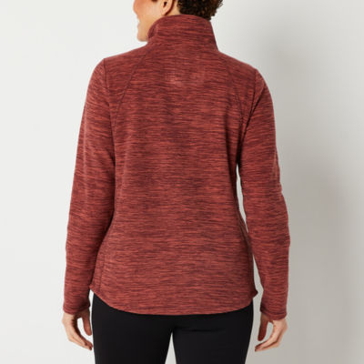 St. John's Bay Womens Long Sleeve Polar Fleece Quarter-Zip Pullover