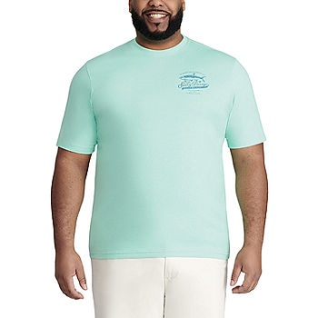 IZOD Saltwater Big and Tall Mens Crew Neck Short Sleeve Classic Fit Graphic  T-Shirt