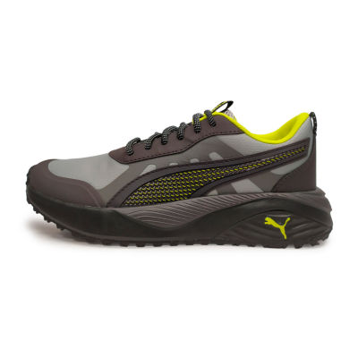 PUMA Excursion Big Boys Running Shoes, Color Gray Yellow Gray JCPenney