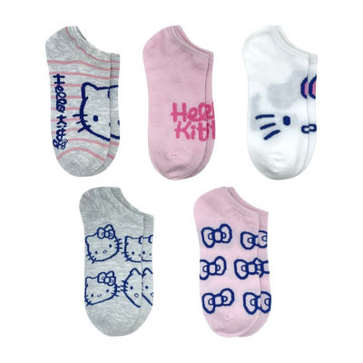 5 Pair Hello Kitty Low Cut Socks Womens