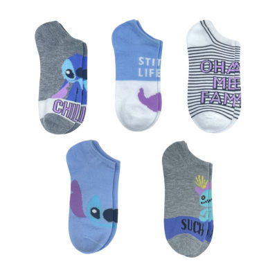 5 Pair Stitch Low Cut Socks Womens