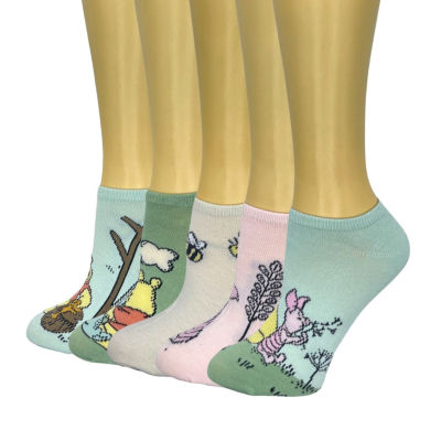 5 Pair Winnie The Pooh Low Cut Socks Womens