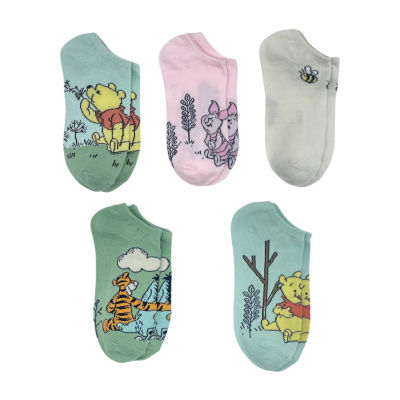 5 Pair Winnie The Pooh Low Cut Socks Womens