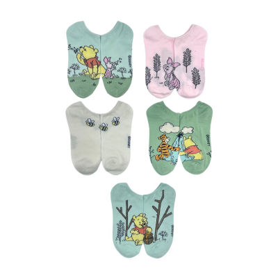 5 Pair Winnie The Pooh Low Cut Socks Womens