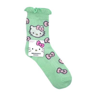 Pair Hello Kitty Crew Socks Womens