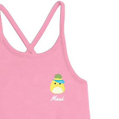 Little & Big Girls Sleeveless Squishmallows Romper