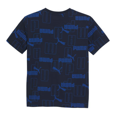 PUMA Big Boys Crew Neck Short Sleeve Graphic T-Shirt