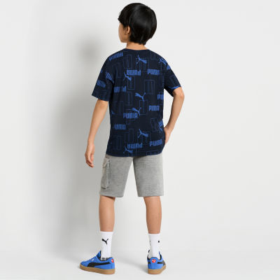 PUMA Big Boys Crew Neck Short Sleeve Graphic T-Shirt