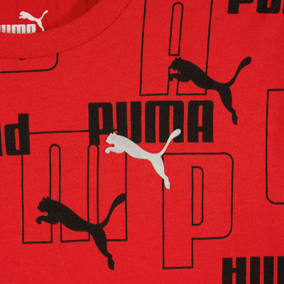 PUMA Big Boys Crew Neck Short Sleeve Graphic T-Shirt