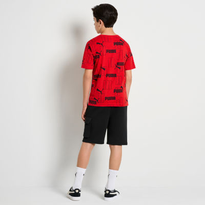 PUMA Big Boys Crew Neck Short Sleeve Graphic T-Shirt