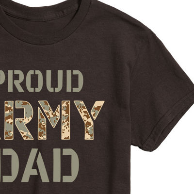 Mens Short Sleeve Proud Army Dad Graphic T-Shirt