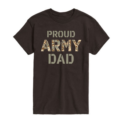Mens Short Sleeve Proud Army Dad Graphic T-Shirt