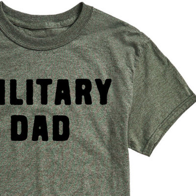 Mens Short Sleeve Military Dad Graphic T-Shirt