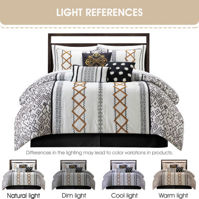 Stratford Park Quinn 15-pc. Geometric Midweight Comforter Set