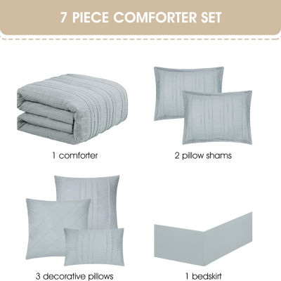 Stratford Park Prim 7-pc. Lightweight Comforter Set