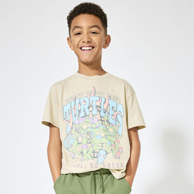 Little & Big Boys Crew Neck Short Sleeve Teenage Mutant Ninja Turtles Graphic T-Shirt