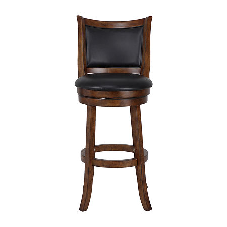 Bristol Upholstered Swivel Bar Stool, One Size, Brown