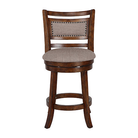 Aberdeen Counter Height Upholstered Swivel Bar Stool, One Size, Brown