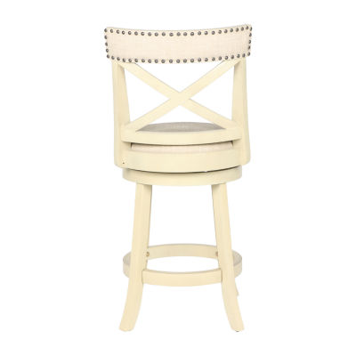 York Counter Height Upholstered Swivel Bar Stool