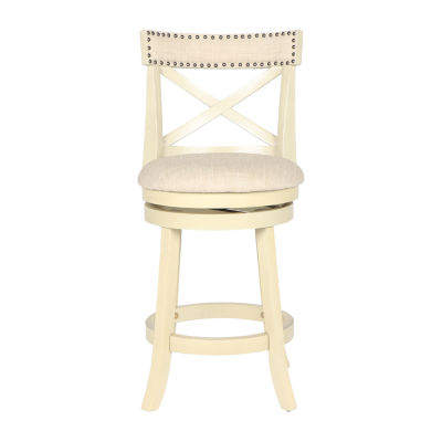 York Counter Height Upholstered Swivel Bar Stool