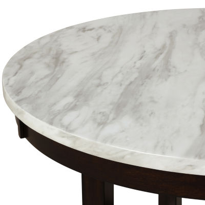 Celeste Round Faux Marble-Top Dining Table