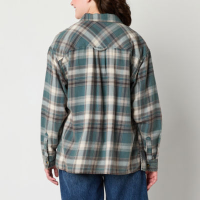 Arizona Juniors Womens Long Sleeve Flannel Shirt