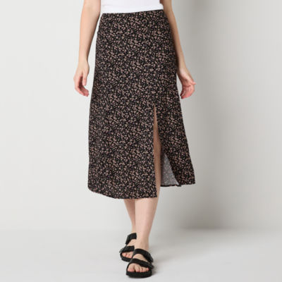 Arizona Womens Midi Full Skirt-Juniors