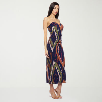 Premier Amour Womens Sleeveless Midi Sheath Dress