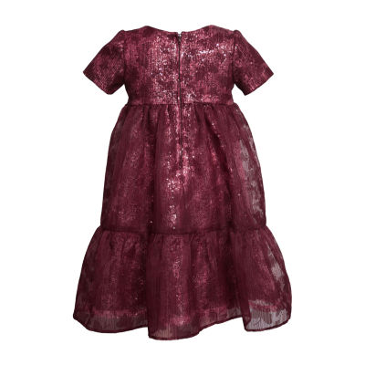 Bonnie Jean Little Girls Short Sleeve Puffed Babydoll Dress