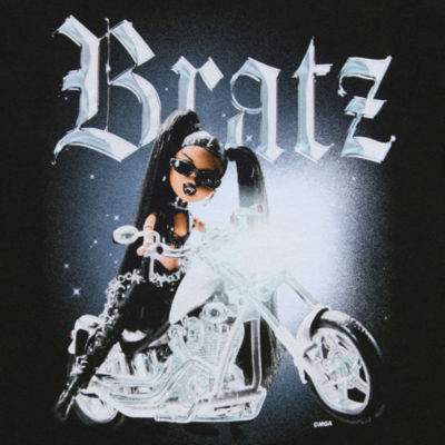 Womens Crew Neck Short Sleeve Oversized Bratz Dolls Juniors Graphic T-Shirt