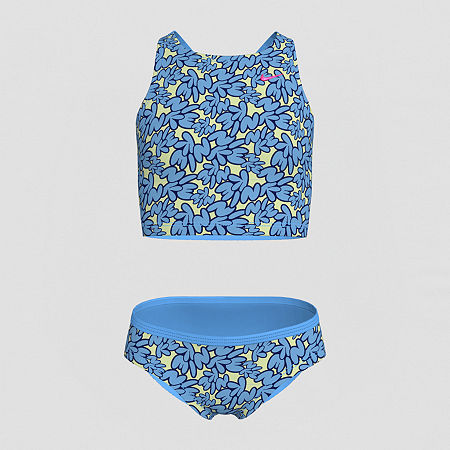 Nike Big Kid Girls Floral 2-pc. Bikini Set, Large, Blue