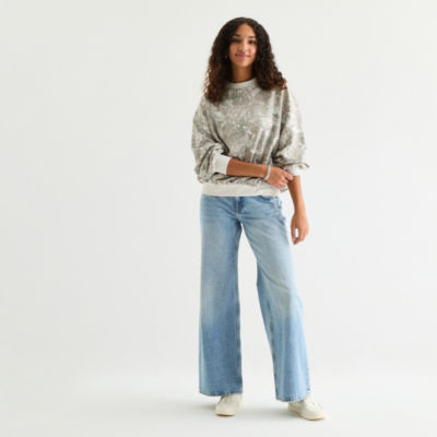 Arizona Womens Crew Neck Long Sleeve Juniors Sweatshirt