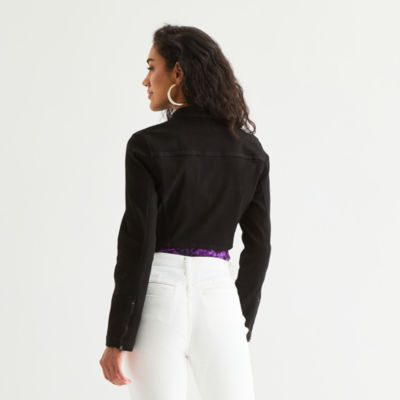 Bold Elements Womens Denim Midweight Cropped Jacket