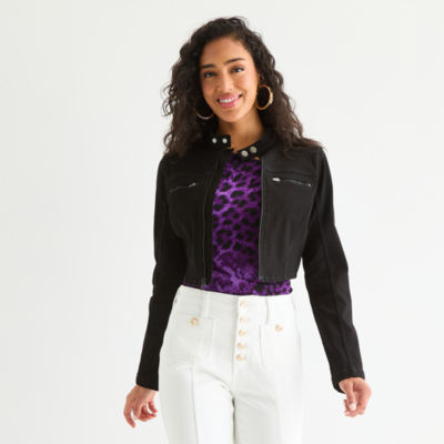 Bold Elements Womens Denim Midweight Cropped Jacket