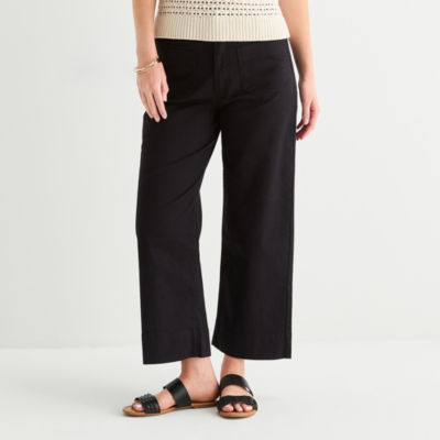 a.n.a Womens Straight Highest Rise Cropped Pant