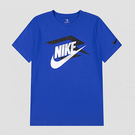 Nike 3brand By Russell Wilson Big Kid Boys Crew Neck Short Sleeve Regular Fit Graphic T-shirt In Blue