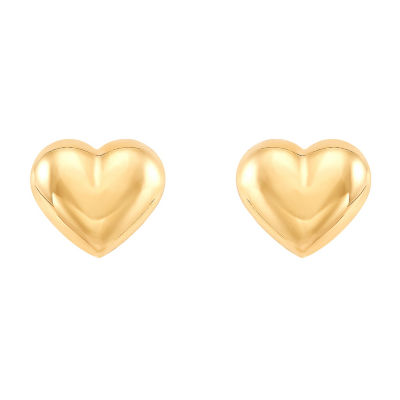 10K Gold 5.6mm Heart Stud Earrings - JCPenney
