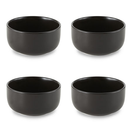 Loom + Forge 4-pc. Stoneware Fruit Bowl, One Size, Black