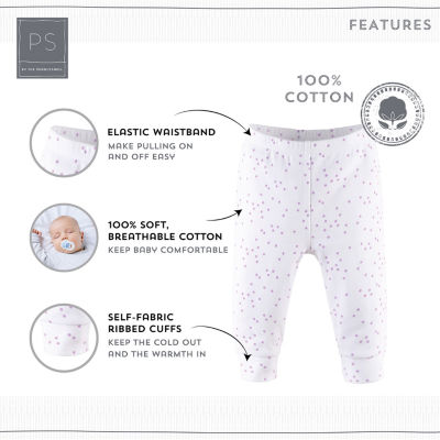 The Peanutshell Baby Girls Tapered Regular Fit Pull-On Pant