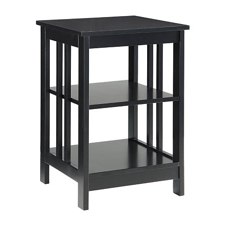 Mission Storage End Table, One Size, Black