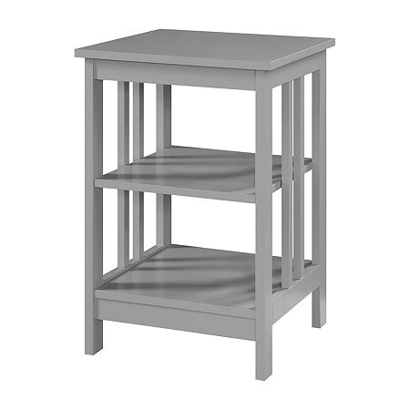 Mission Storage End Table, One Size, Gray