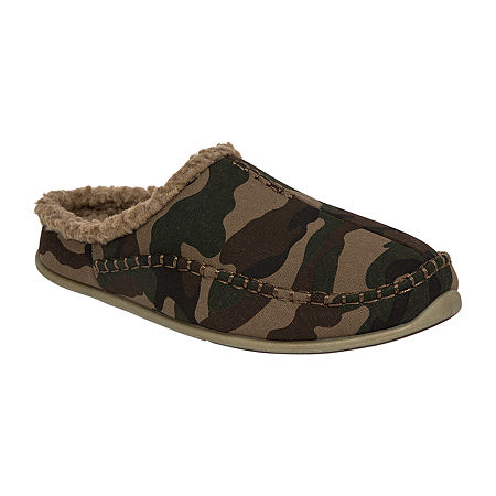 Deer Stags Nordic Mens Clog Slippers Wide Width, 12, Multiple Colors