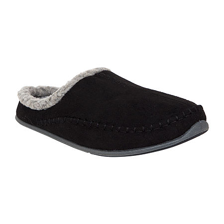 Deer Stags Nordic Mens Clog Slippers, 12, Black