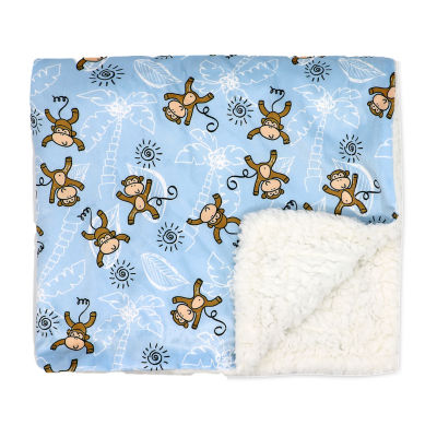3 Stories Trading Company Sherpa Baby Blanket, Color Blue JCPenney