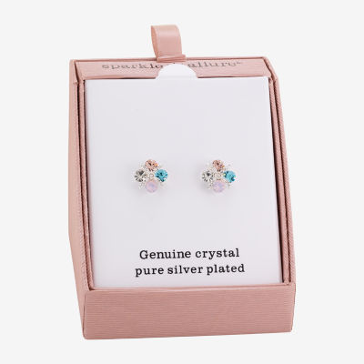 Sparkle Allure Multi Color Crystal 11mm Stud Earrings