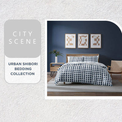 City Scene Urban Shibori Duvet Cover Set