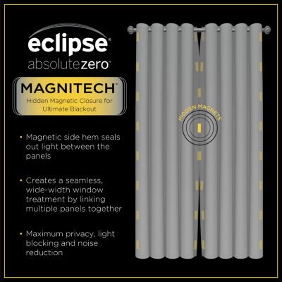 Eclipse Welwick Magnitech 100% Blackout Grommet Top Single Curtain Panel