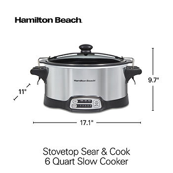 Hamilton Beach Stay or Go 6 qt Silver Stainless Steel Programmable